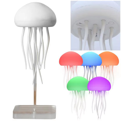 Jellyfish Lamp Voice Control Dancing RGB Gradient Jellyfish Bedside Lamp Rechargeable Table Lamp Touch Sensor Christmas Gift New